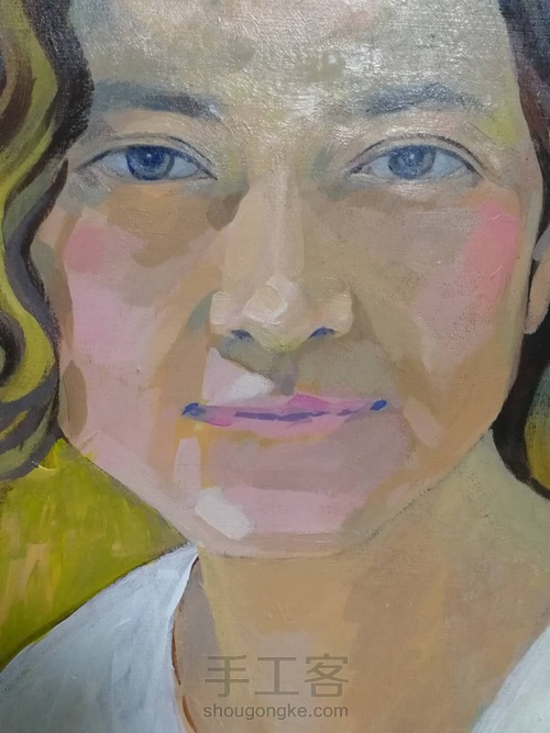 简单易学的丙烯女人肖像画 第6步
