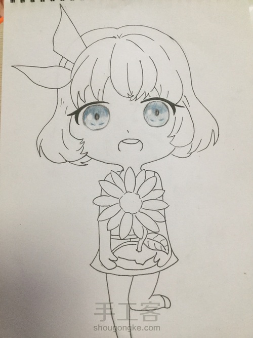 临摹可爱少女 第5步