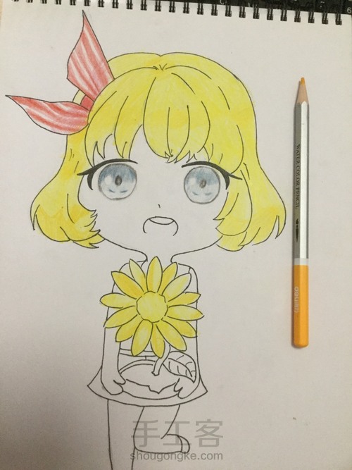 临摹可爱少女 第9步