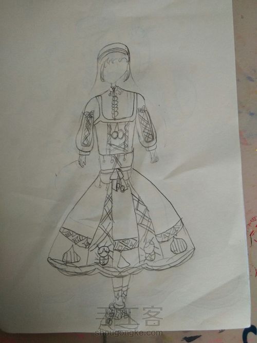 奇迹暖暖风中的铃音手绘(1) 第7步