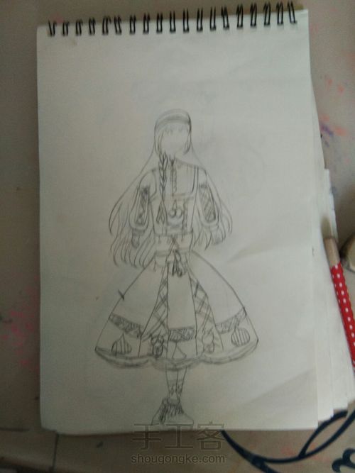 奇迹暖暖风中的铃音手绘(1) 第8步