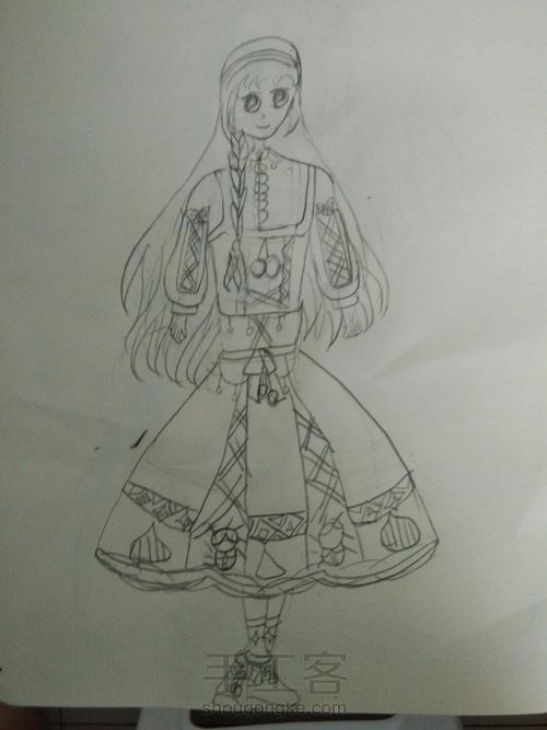 奇迹暖暖风中的铃音手绘(1) 第9步