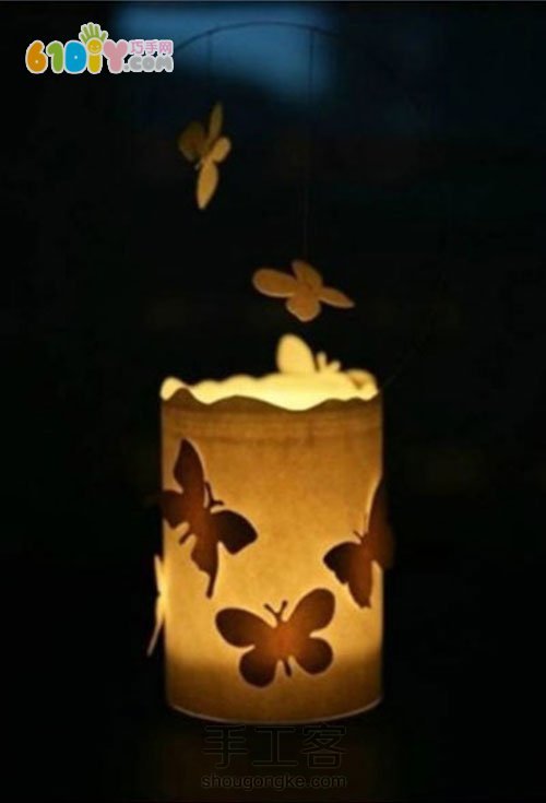 手工制作漂亮的蝴蝶灯笼。转 第5步