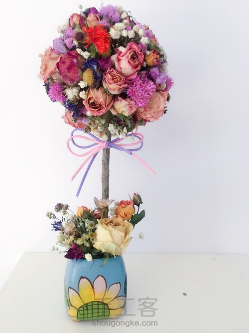 少女心爆棚的干花花树 第12步