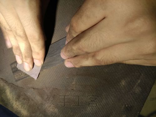 紫光檀书签〔嵌粉〕 第3步