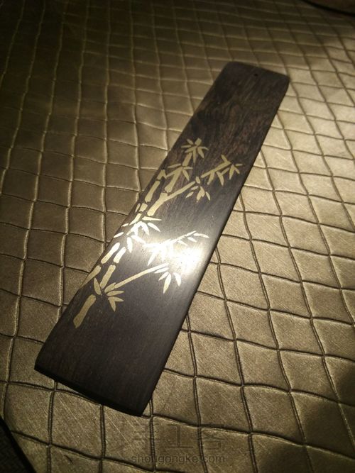 紫光檀书签〔嵌粉〕 第10步