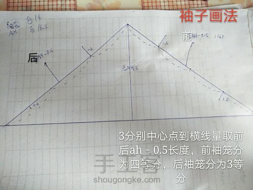 花苞袖网纱裙配～花苞袖 第3步