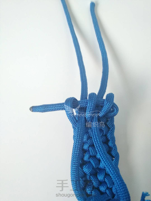 伞绳手链，编织鸟手绳男女通用 第17步