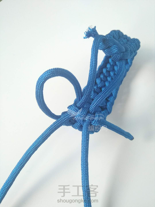 伞绳手链，编织鸟手绳男女通用 第19步