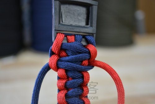 一款简单的蛇结宠物犬编织项圈 第36步