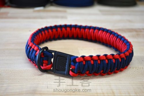 一款简单的蛇结宠物犬编织项圈 第46步