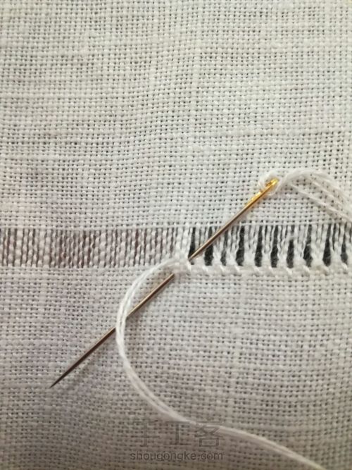 刺绣基础针法 第4步