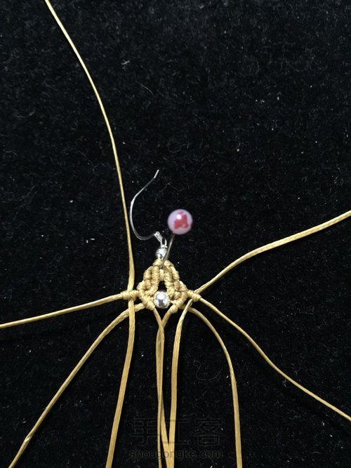 蜡线耳环 第2步