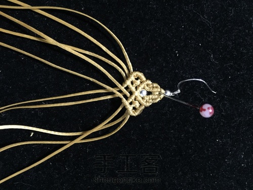 蜡线耳环 第5步