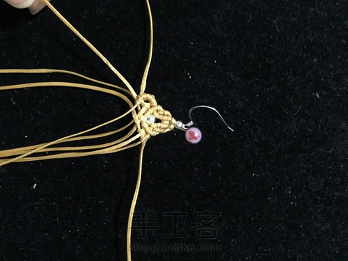 蜡线耳环 第6步