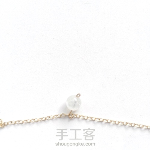 超仙的马粉月光石手链/脚链制作 第4步
