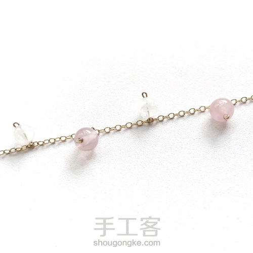 超仙的马粉月光石手链/脚链制作 第6步
