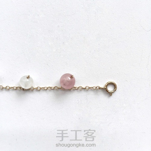 超仙的马粉月光石手链/脚链制作 第9步