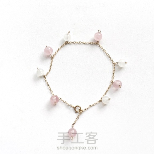 超仙的马粉月光石手链/脚链制作 第11步
