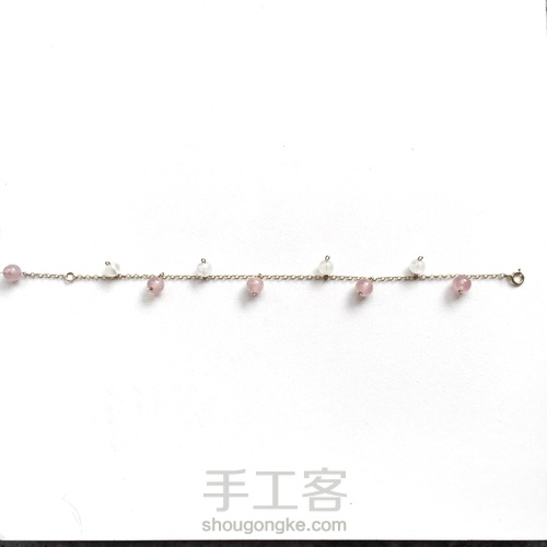超仙的马粉月光石手链/脚链制作 第10步