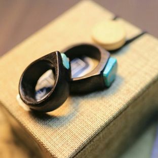 原创紫光檀蓝松石戒指教程