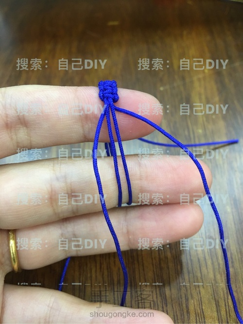 超级简单易学的DIY“平结线环”适用于各种情况的装饰 第3步