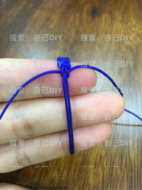 超级简单易学的DIY“平结线环”适用于各种情况的装饰 第4步