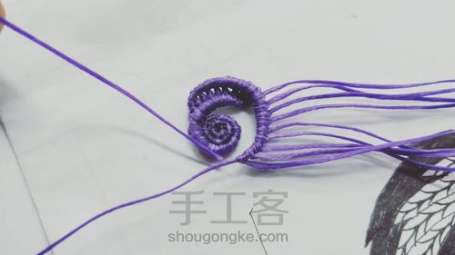 macrame Rose 玫瑰 第27步