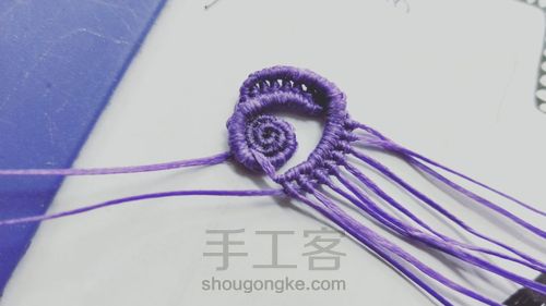 macrame Rose 玫瑰 第29步