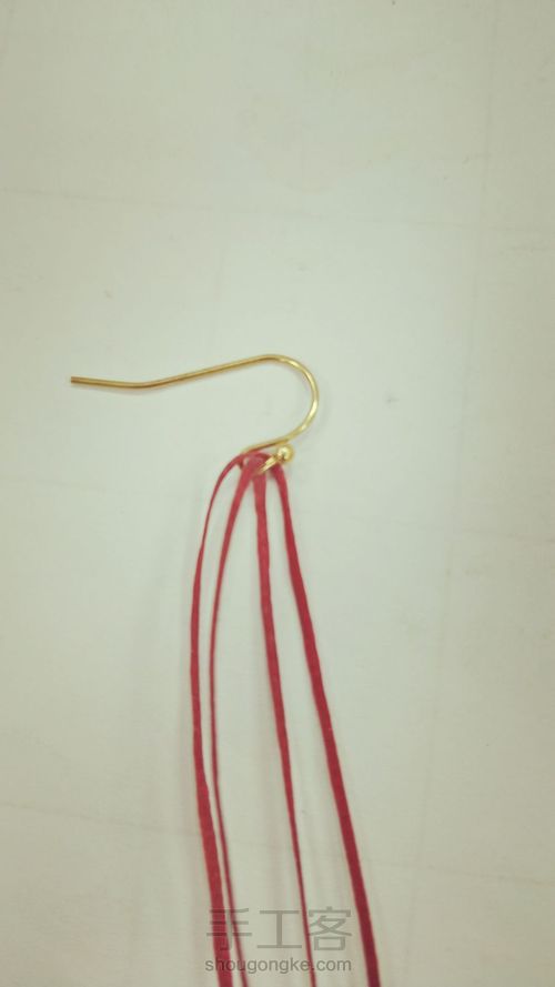 V型单珠耳环 第1步