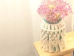 花瓶的嫁衣--初一  好看的绳编家居饰品教程