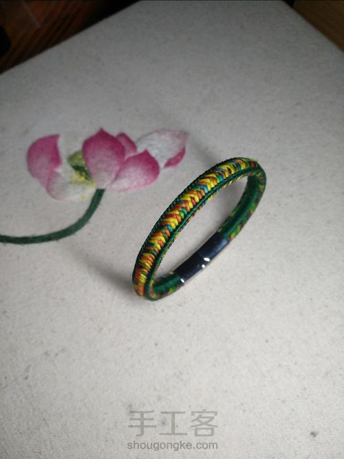 外网盘编手绳 第19步