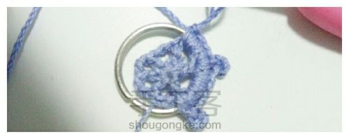 舵盘-精致钩针耳环 第14步