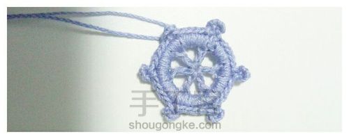 舵盘-精致钩针耳环 第15步