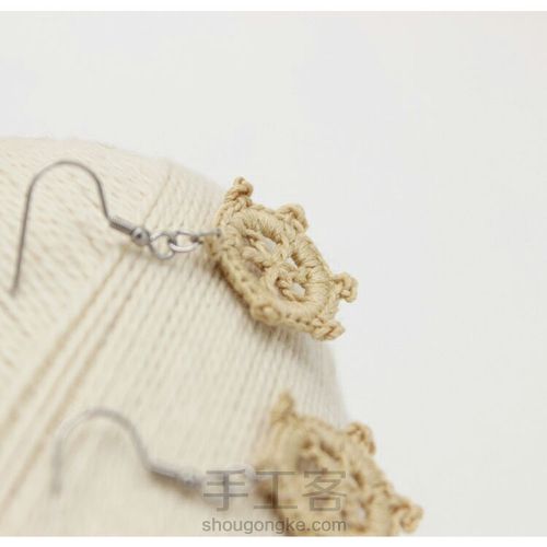 舵盘-精致钩针耳环 第7步