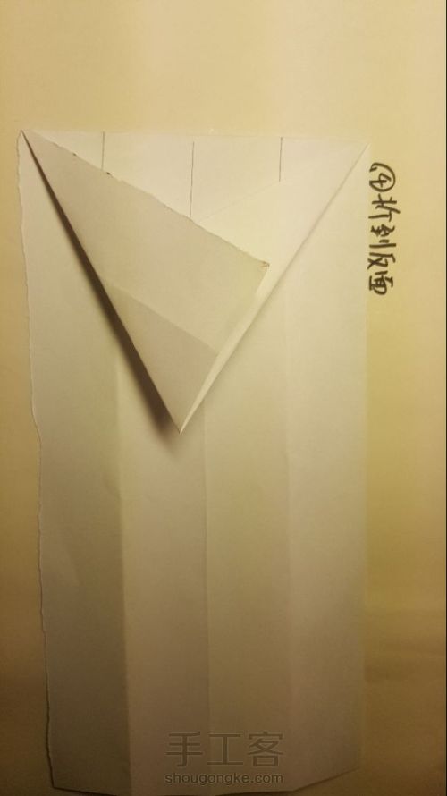 [cddd手工]折纸六芒星教程 第5步
