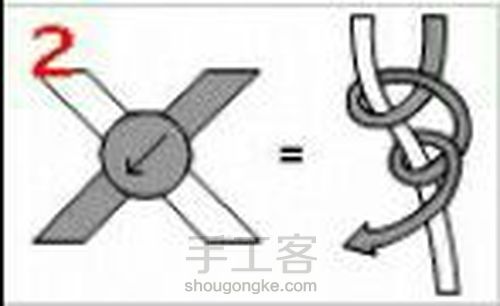 无限爱——走线图手链教程（上）
如何反着编走线图手链 第3步