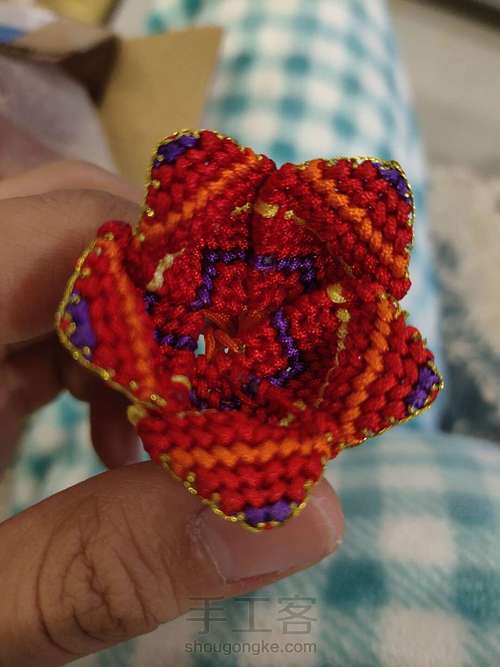 莲花车挂用线量及缝合 第10步