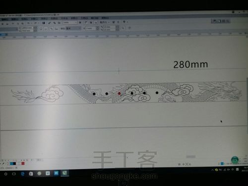 浓浓中国风——云龙腰带的雕刻染色技巧分享 第10步