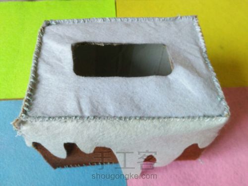 不织布蛋糕🍰抽纸盒 第10步
