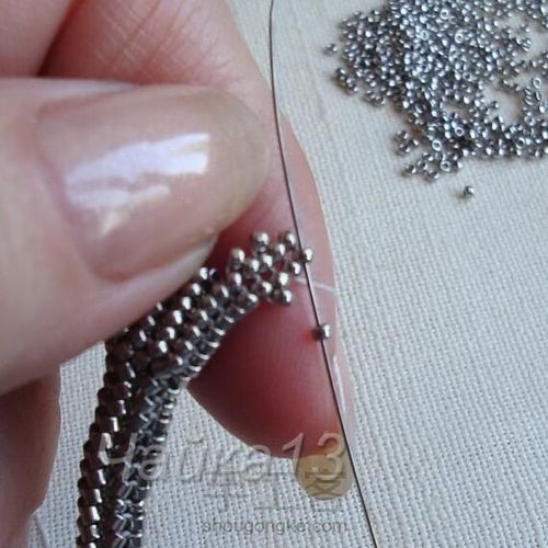 水滴钻花骨朵胸针 第12步