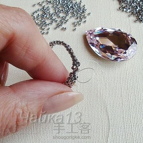 水滴钻花骨朵胸针 第3步