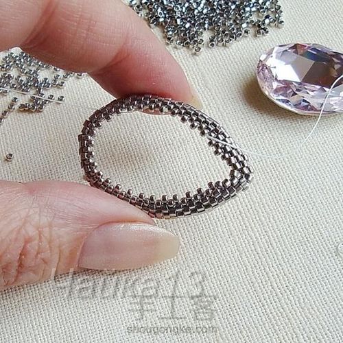 水滴钻花骨朵胸针 第4步