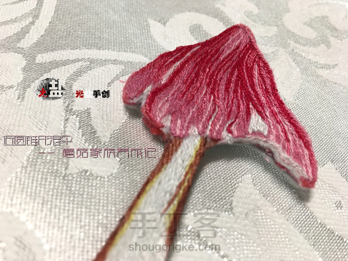 【佳人】手工刺绣蘑菇胸针🍄 第16步