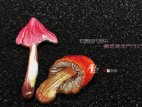 【佳人】手工刺绣蘑菇胸针🍄 第19步