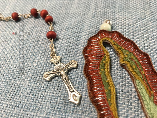 刺绣吊坠：瓜达卢佩圣母像 第3步