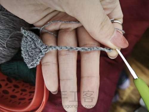 爱心拼色蛋兜 第12步