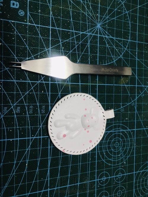 #萌系#手工皮具#猫爪#钥匙扣# 第5步