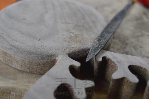 黑胡桃木纯手工麋鹿挖盘详解 第16步