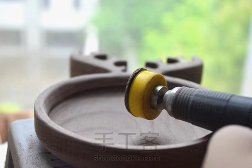 黑胡桃木纯手工麋鹿挖盘详解 第21步